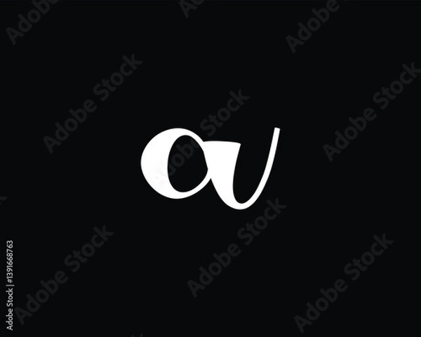 Obraz Simple letter AV logo design vector