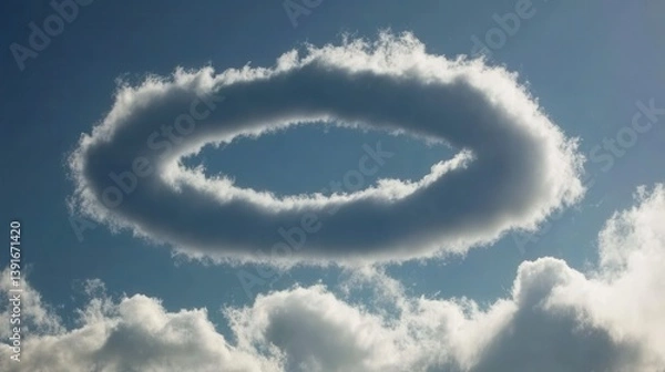Fototapeta Ring of clouds in the sky