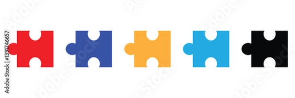 Fototapeta Puzzle icon. Simple illustration of puzzle vector icon for web design on isolated background .Vector illustration. EPS 10 . 