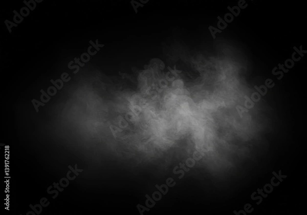 Fototapeta Black background smoke texture with  backgrounds