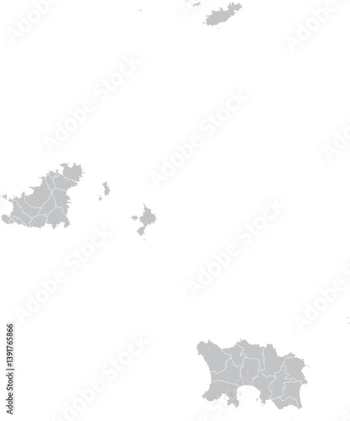 Fototapeta map ChannelIslands – Vector Map of Guernsey, Jersey, Sark, Alderney
