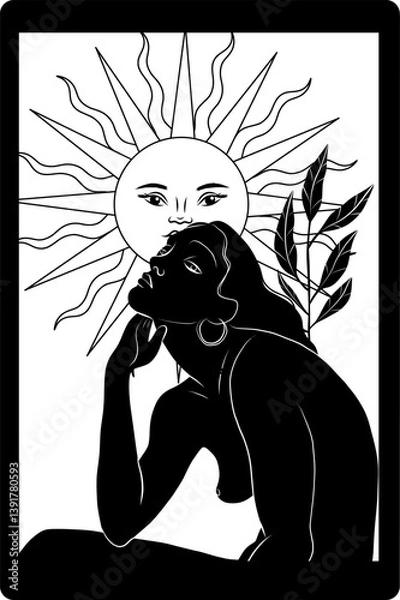 Obraz vintage vintage style deck of tarot cards. magical predictions of the future, mysterious characters.	