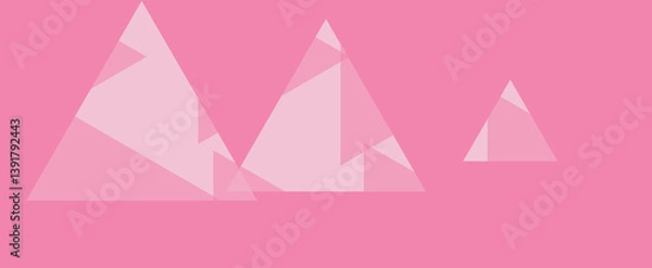 Obraz Abstract Pink Triangle Shapes on Pink Background