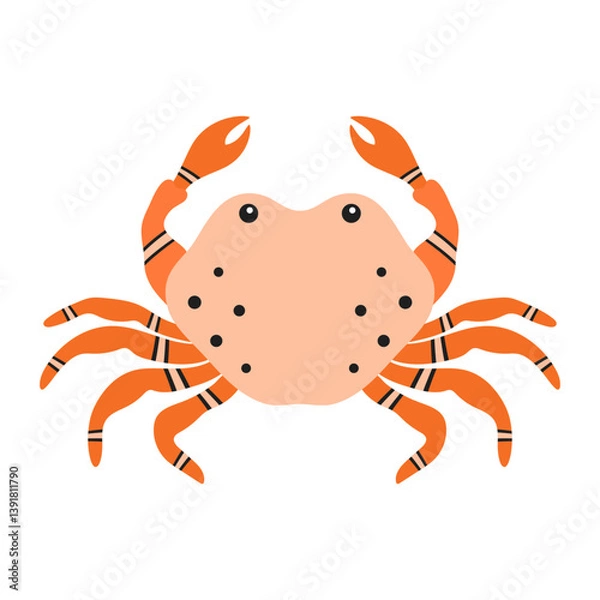 Obraz crab isolated, flat style