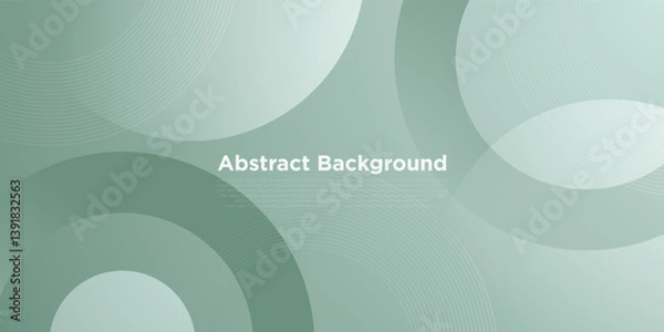Obraz Abstract bright green circle background. Smooth color overlap circle pattern design. Eps10 vector