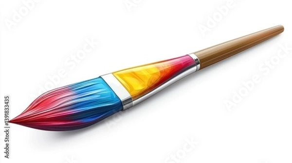 Fototapeta Vibrant Paintbrush: A Symbol of Creativity and Artistic Expression