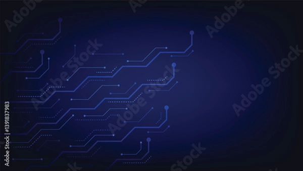 Fototapeta futuristic circuit board background. modern hi tech element