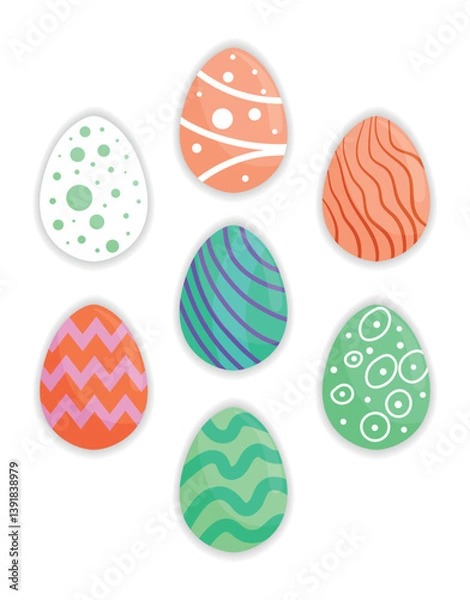 Obraz Playful Patterned Easter Egg Set