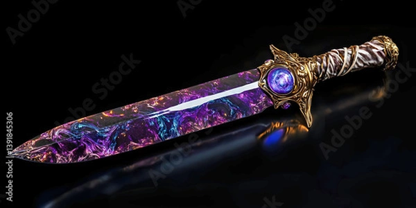 Fototapeta sword in space, ai generated.