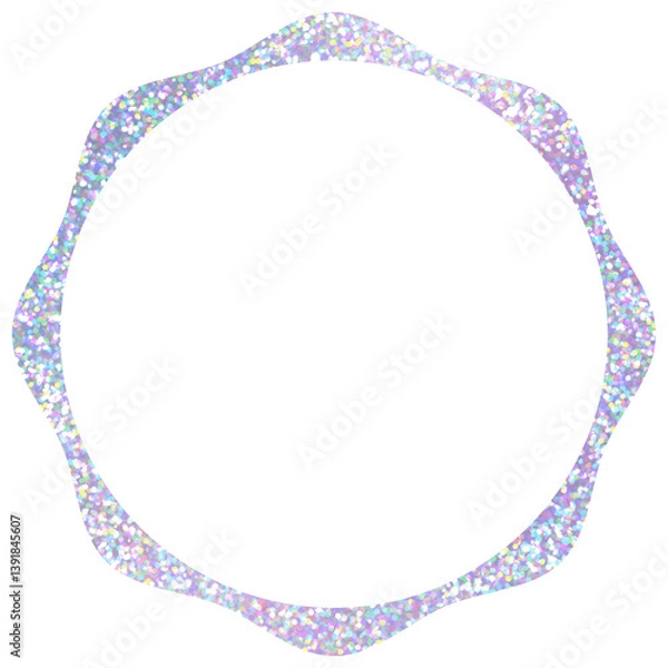Fototapeta ホログラム箔_フレーム_丸