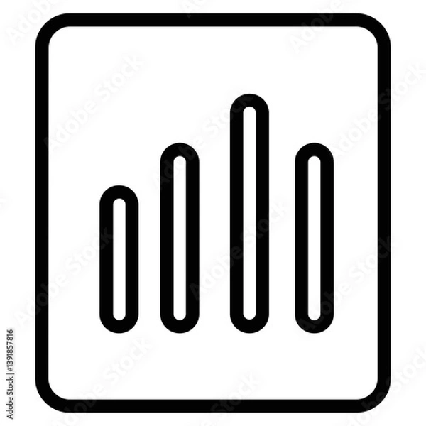 Fototapeta Barchart Graph User Line Icon