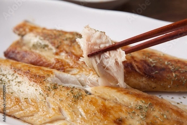 Obraz grilled mackerel