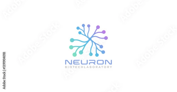 Obraz Abstract neuron bio technology molecule logo