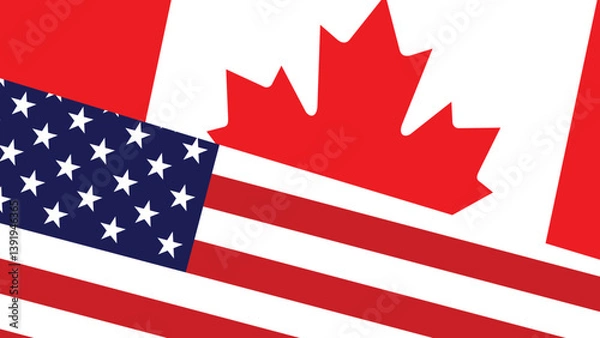 Obraz National Design Featuring the USA and Canada Identity