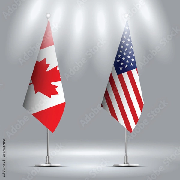 Obraz National Design Featuring the USA and Canada Identity