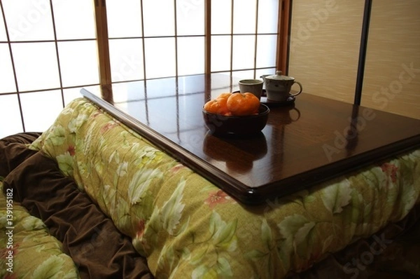 Obraz 炬燵とミカン