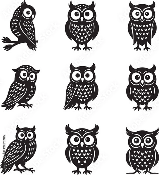 Fototapeta create a Animals logos collection. Animal logo set. Isolated silhouette with white background.