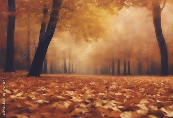 Fototapeta falling generated autumn trees illustration ai leaves background vector sky summer plant landscape pattern tree branch season art orange flower fall leaf maple wallpaper nature yellow design