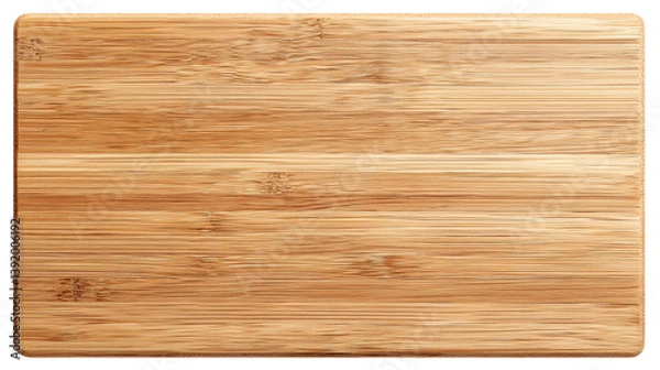 Obraz isolated transparent Background. smooth bamboo cutting board with natural grain pattern, perfect for kitchen use