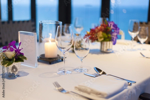 Obraz Romantic dinner setting