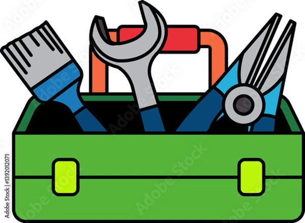Fototapeta flat icon vector of tool box