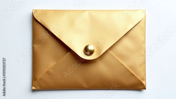 Fototapeta gold button textured envelope ideal creative designs invitations festive displays white