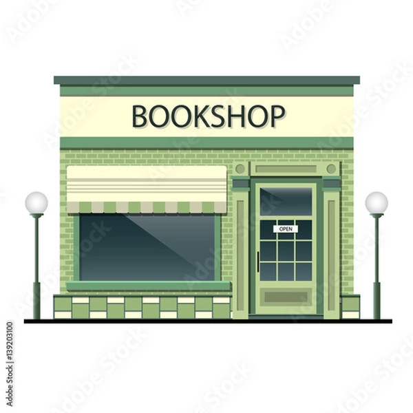 Obraz Facade of the building with bookshop