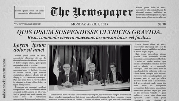 Obraz Newspaper Mocap Template