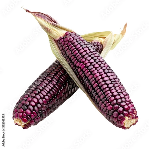 Obraz  Fresh purple corn isolated on white background