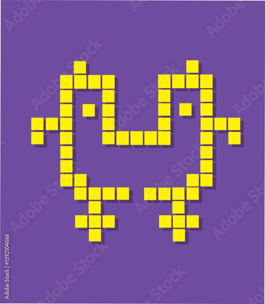 Obraz Pixel art vector collection of emoji,chat bubble, mouse click icons in retro 8-bit style
