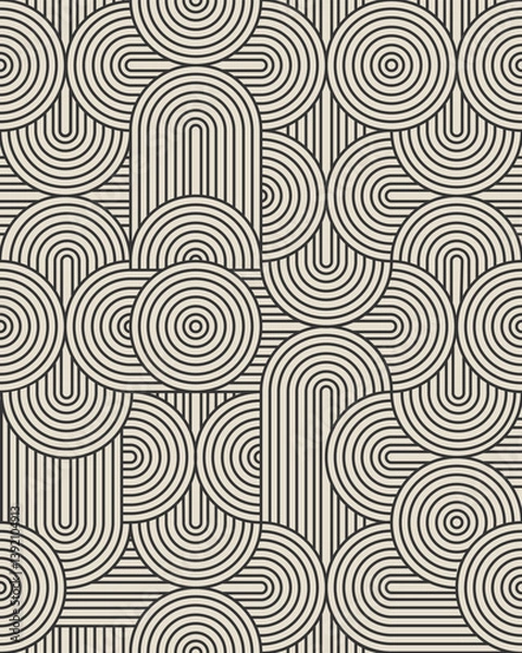 Fototapeta Vector seamless geometric pattern.Linear pattern. Wallpapers for your design. Vector illustration.