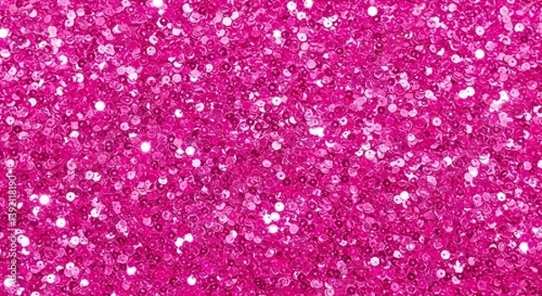 Fototapeta Hot Pink Sequins Shimmering Texture A Sparkling Sea Of Pink Sequins Vibrant Pink Sequins Close Up Shimmering Pink Glitter Texture Dazzling Pink Sequin Background AI Generated
