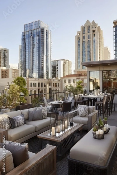 Fototapeta Aerial view illustrating carbon emissions from numerous sources - cars fossil fuels carbon