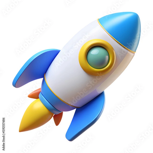 Fototapeta space rocket vector illustration