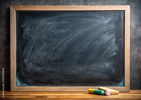 Fototapeta Chalkboard backdrop: perfect for education, startups, and teaching.  Ideal banner image.
