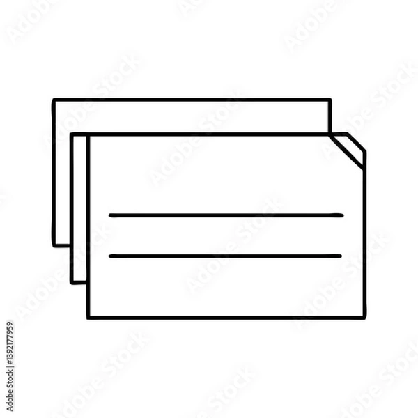 Fototapeta index cards icon, index cards line art - simple line art of index cards, perfect for index cards logos and icons