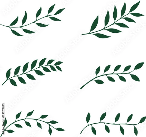 Obraz seamless pattern with green leaves