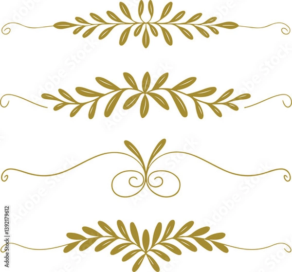 Obraz set of floral design elements