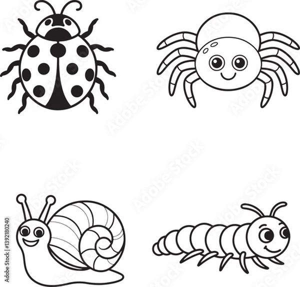 Obraz funny cartoon bug