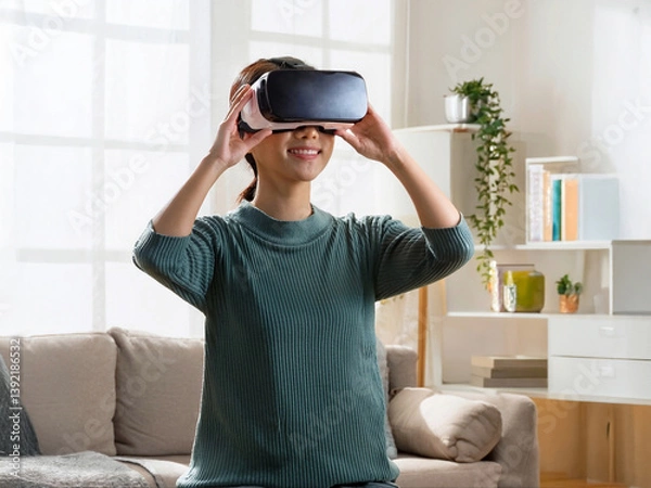 Obraz VRゴーグルをしている女性