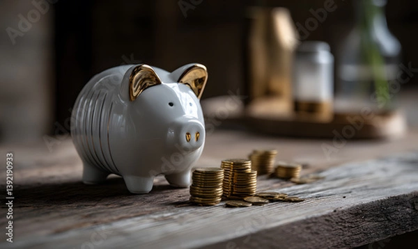 Obraz saving piggy for a Mortgage or investment

