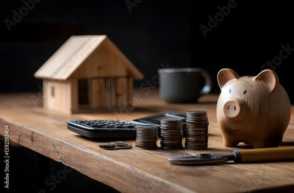 Obraz saving piggy for a Mortgage or investment 
