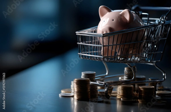 Obraz saving piggy for a Mortgage or investment 
