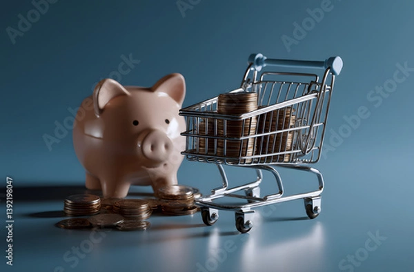 Obraz saving piggy for a Mortgage or investment 
