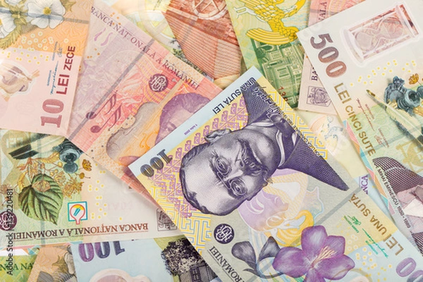 Obraz Romanian LEI Background