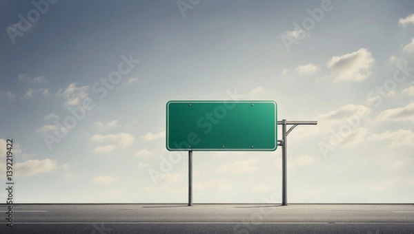 Fototapeta A Blank Street Sign: A Canvas for Your Creative Ideas and Directions