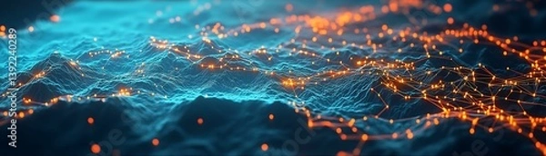 Fototapeta Data Network Topography of excellence in splendor beyond compare with grace in style......