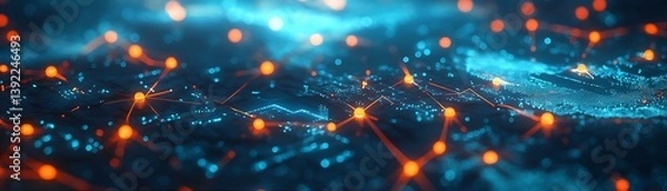 Fototapeta Global Network Data Visualization of excellence in splendor beyond compare with grace in style