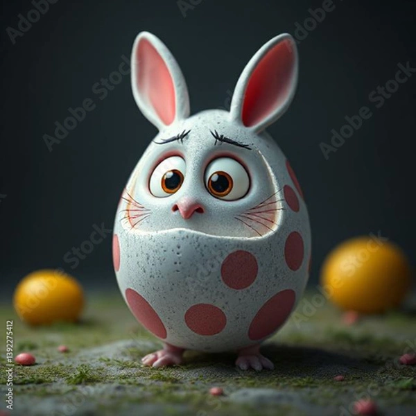 Obraz easter bunny with eggs