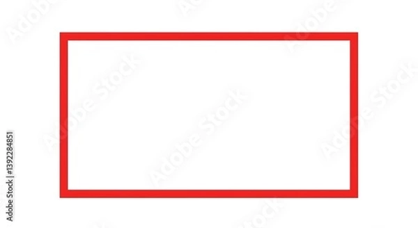 Fototapeta Crimson Embrace The Red Line A Simple Frame Defined By Red Bold Border Scarlet Rectangle Red's Domain Boundary Of Red Contained Within Pure Red Line AI Generated
